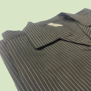 Black Printed Casual Shirt with Thin Stripes