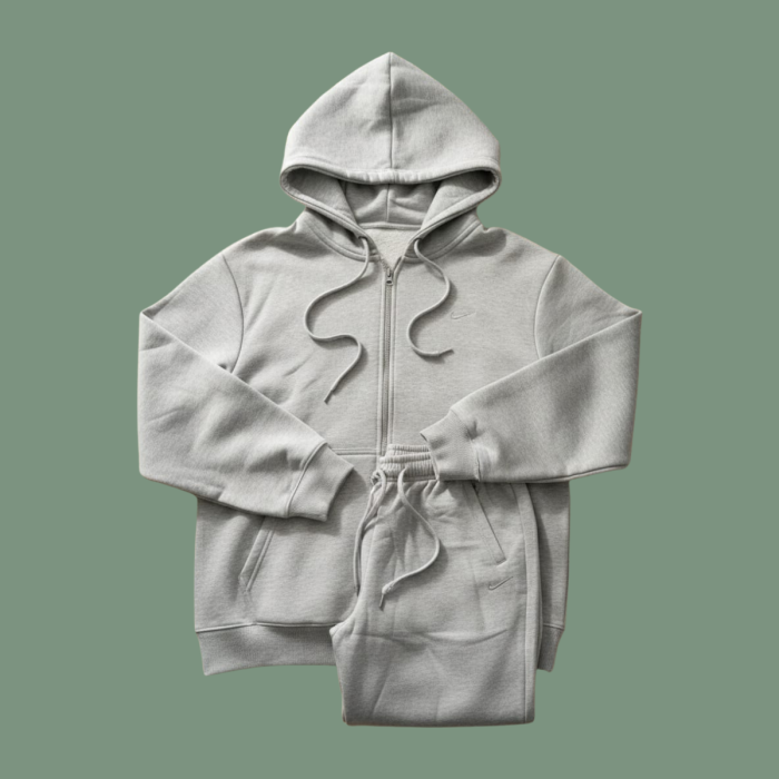 Nike FLC Track Suit_Heather Gray Color (2)