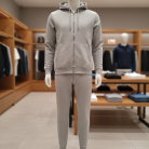 Nike FLC Track Suit_Heather Gray Color (4)